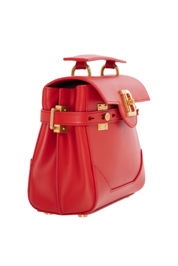 Balmain сумка b-buzz 23 из гладкой кожи красная женская
 186465 - фото 3