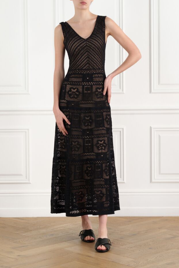 D.Exterior long lace dress with deep v-neck 186499 - photo 2