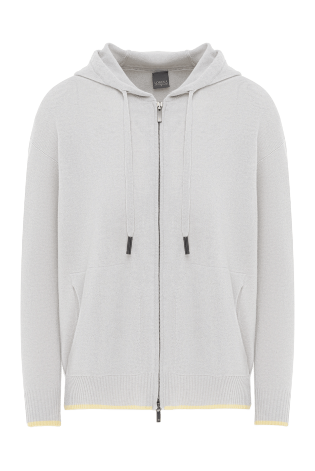 Lorena Antoniazzi gray cashmere zip hoodie 186515 - photo 1