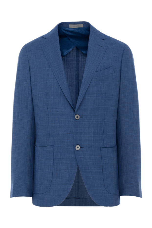 Corneliani blue single-breasted men's wool jacket 186540 - photo 1