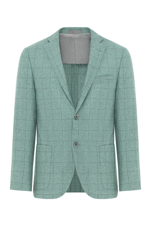 Corneliani men's green checkered silk jacket 186541 - photo 1