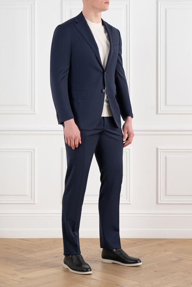 Corneliani dark blue wool suit 186544 - photo 3