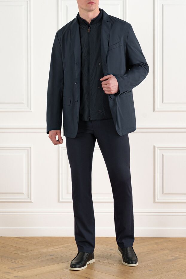 Corneliani түймелері бар ерлерге арналған көк күрте 186546 - фото 2