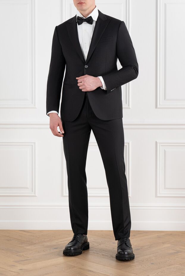 Corneliani костюм классический мужской шерстяной черный 186551 - фото 2
