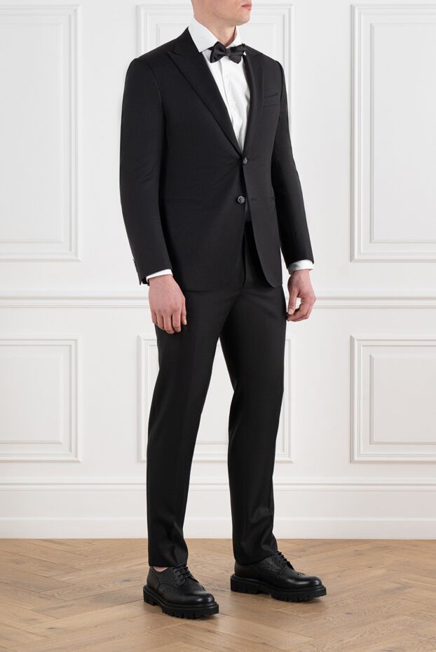 Corneliani костюм классический мужской шерстяной черный 186551 - фото 3