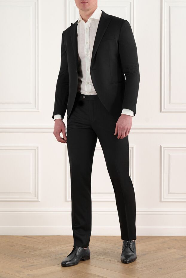 Corneliani men's classic black wool suit 186554 - photo 2