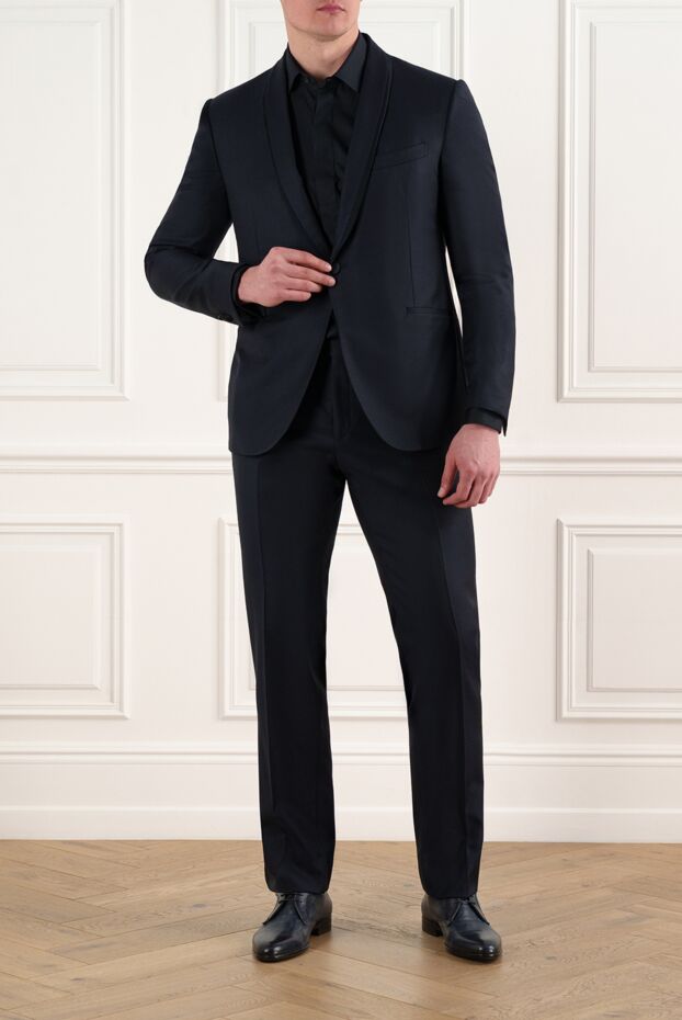Corneliani табиғи жүннен жасалған, жұмсақ жылтырлығы бар классикалық костюм 186565 - фото 2