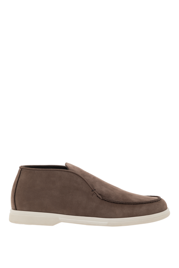 Men's nubuck high loafers brown - photo 1