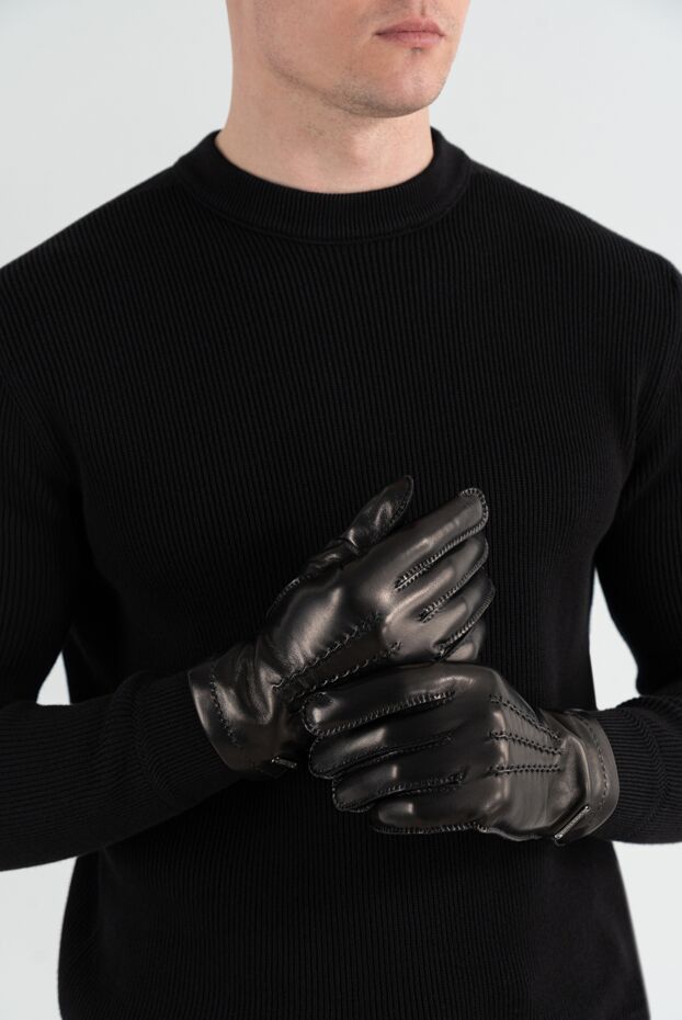 Corneliani коричневые перчатки из кожи наппа мужские 186580 - фото 2