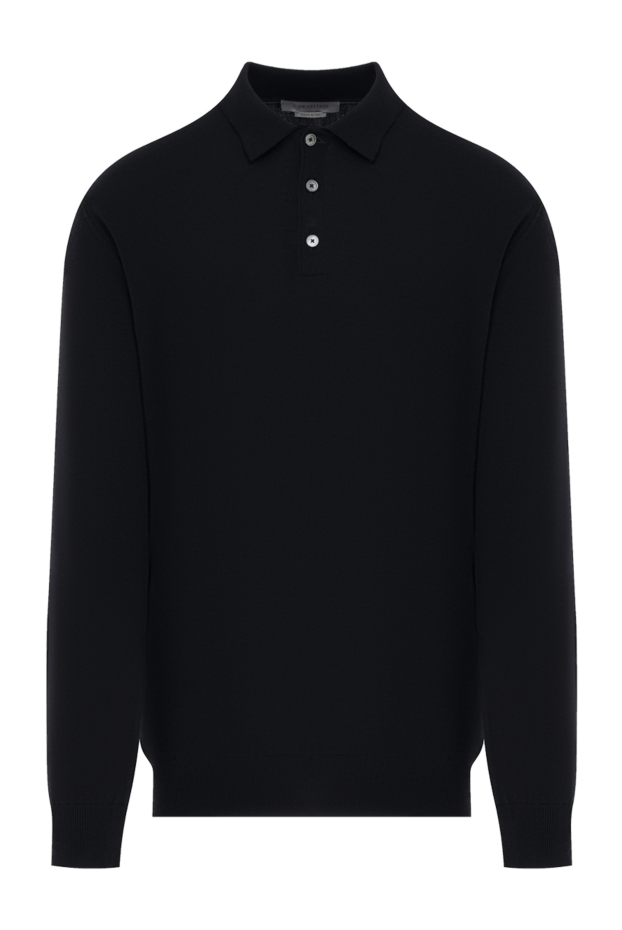 Corneliani men's black merino wool polo 186602 - photo 1