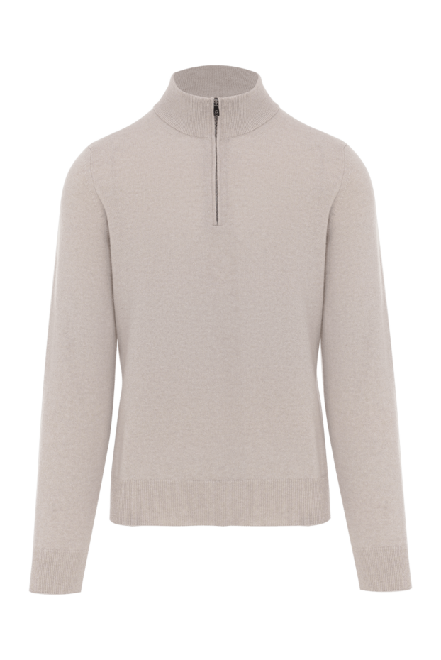 Corneliani beige wool and cashmere troyer with zipper 186607 - photo 1