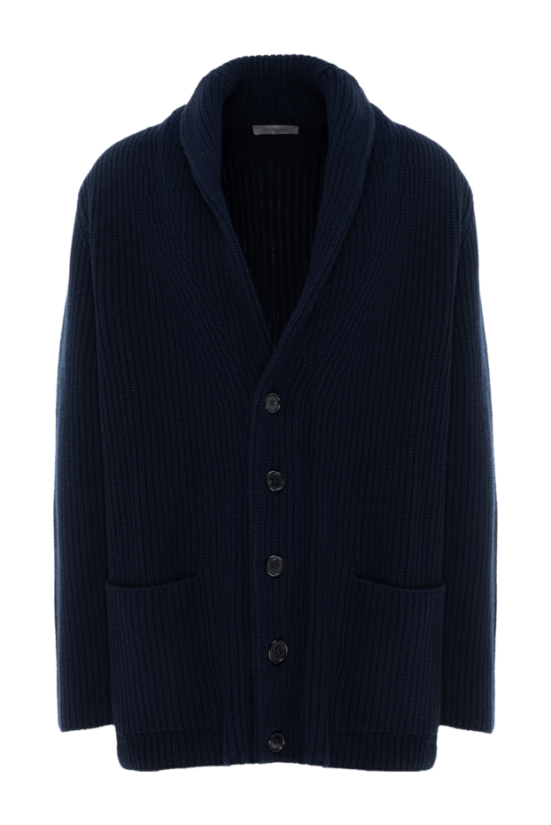 Corneliani men's blue wool cardigan with buttons 186608 - photo 1
