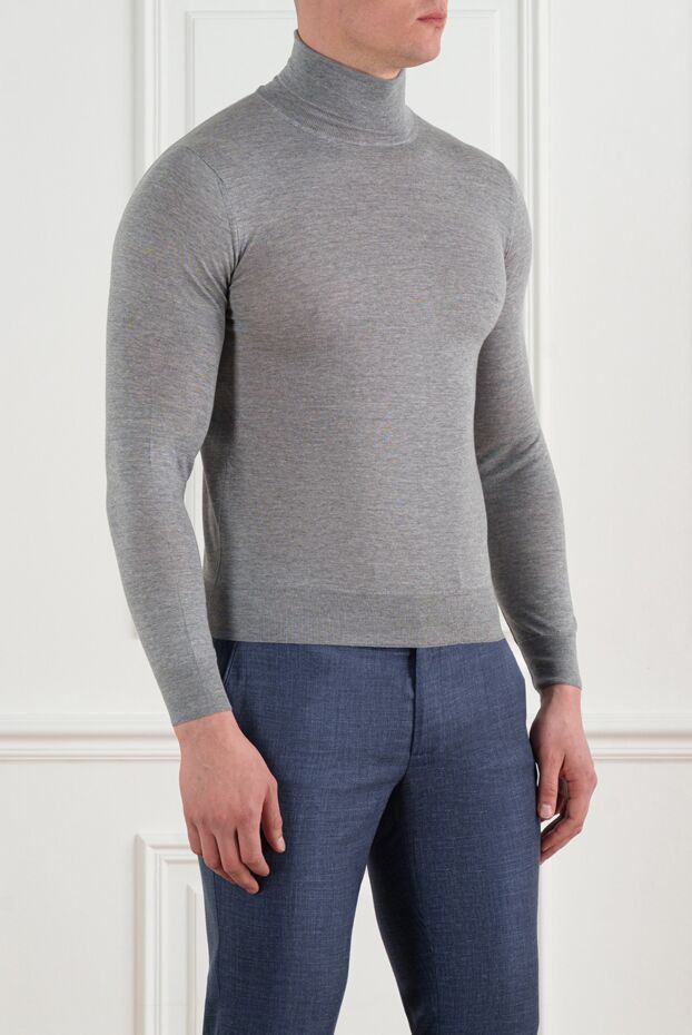 Corneliani men's gray warm wool golf 186620 - photo 3