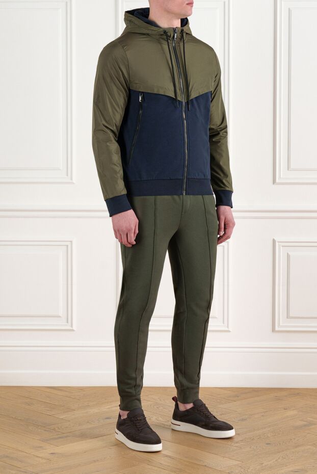 Corneliani капюшоны бар екі түсті ерлерге арналған жүру костюмі 186638 - фото 3