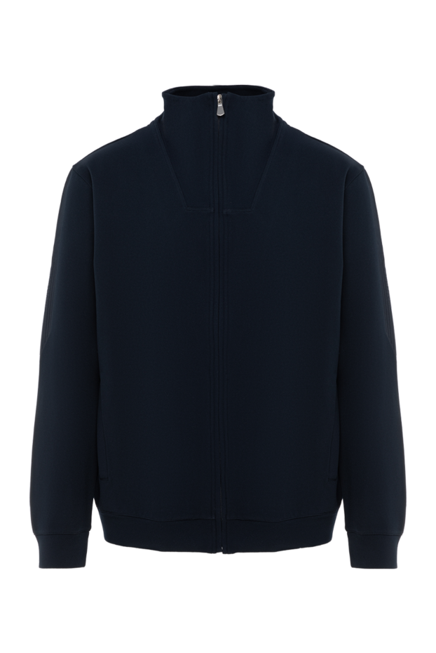 Corneliani базовая спортивная кофта из мягкого материала с рельефными вставками на рукавах 186641 - фото 1