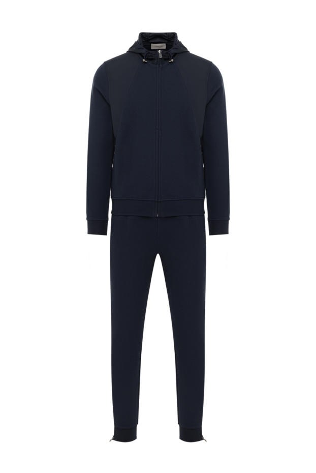 Corneliani спортивный костюм синий мужской с черными вставками 186643 - фото 1