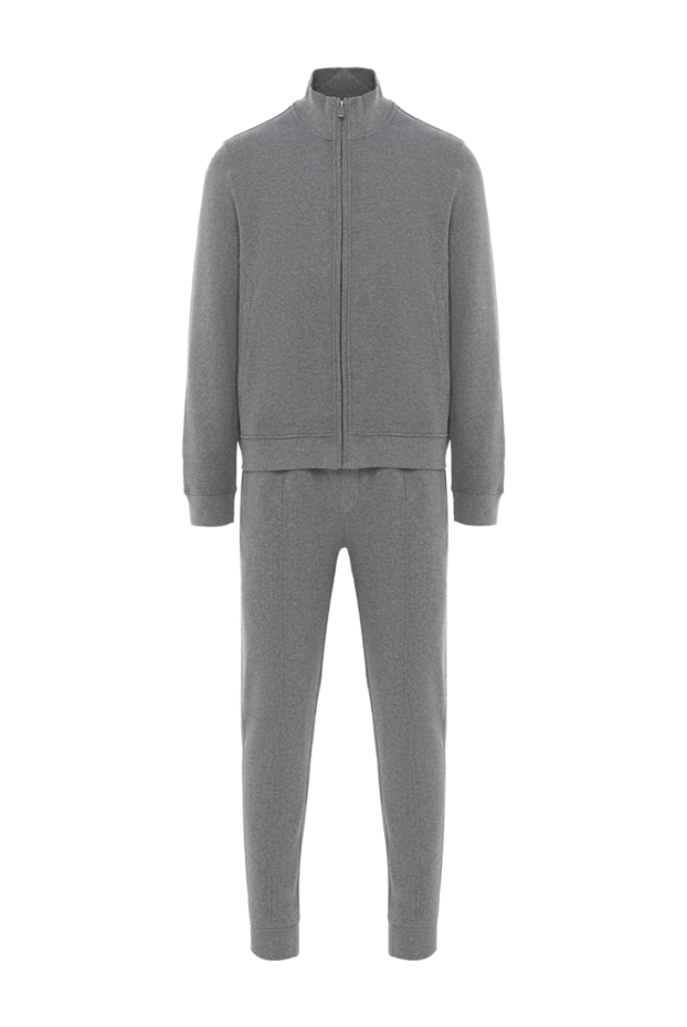 Corneliani спортивный костюм серый мужской из хлопка 186646 - фото 1