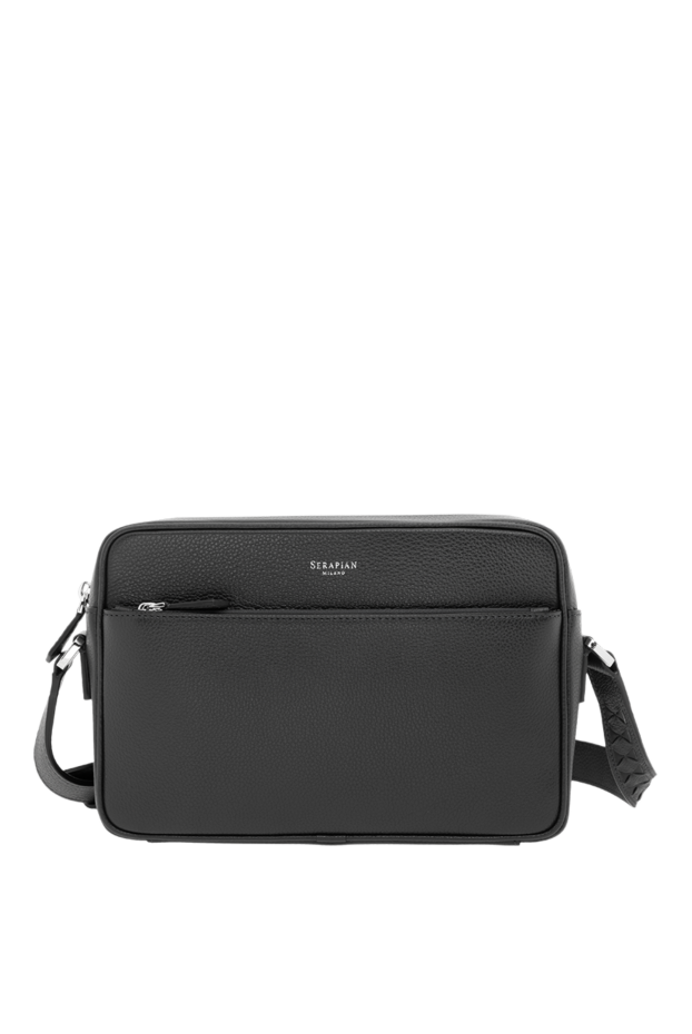 Serapian east west messenger bag in cachemire leather, blue 186655 - photo 1