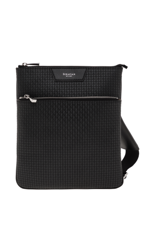 Serapian flat messenger bag in black stepan 186660 - photo 1