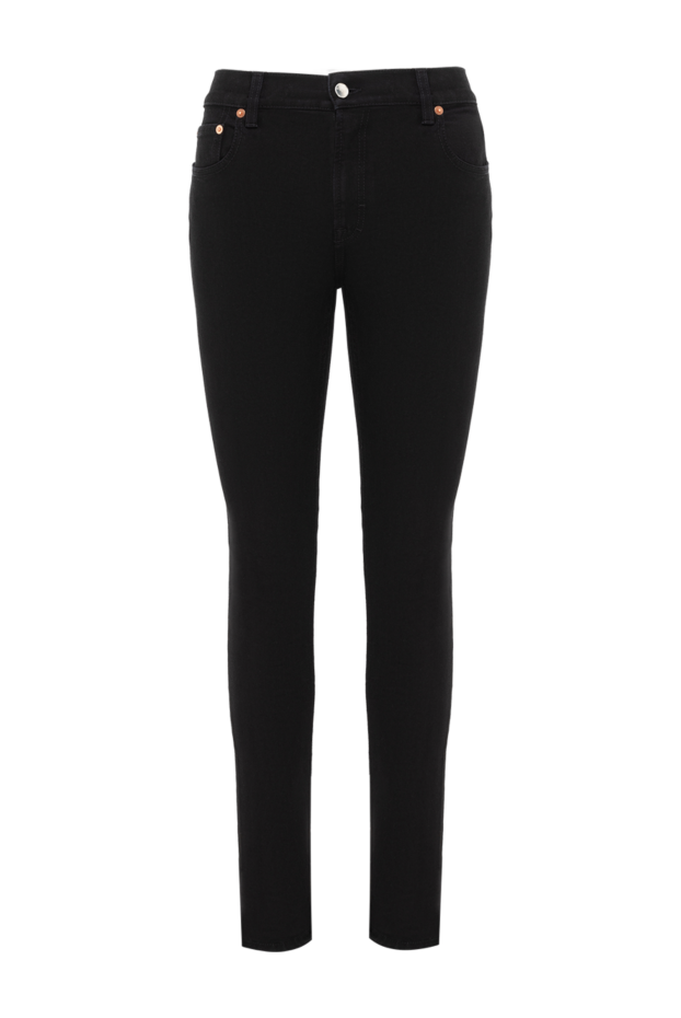 Gucci джинсы женские черные из хлопка 186692 - фото 1