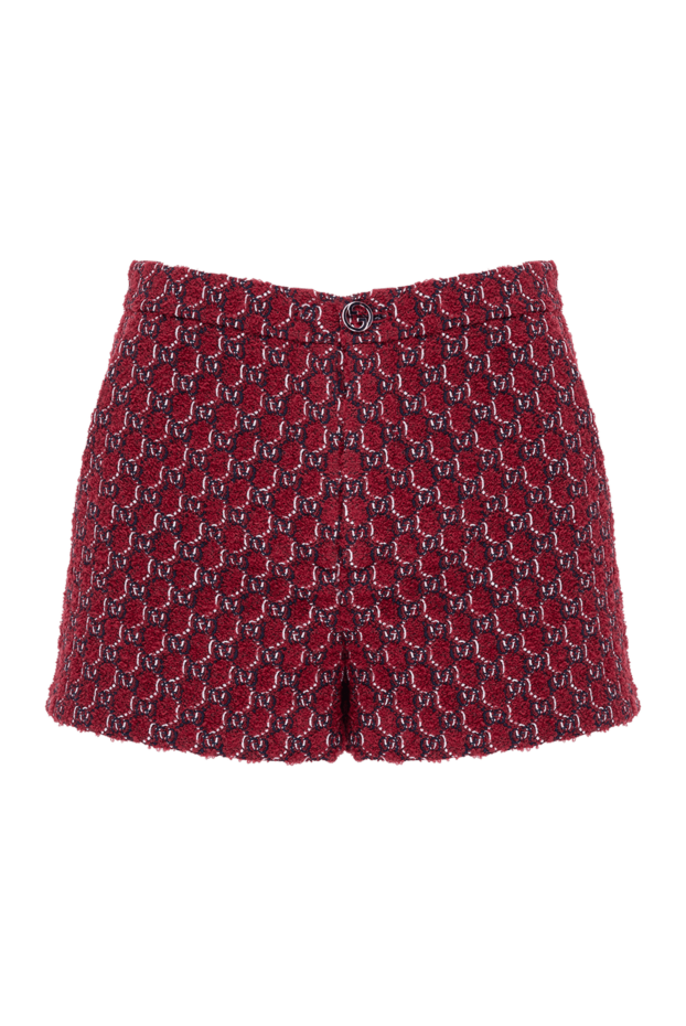 Gucci шорты из жаккардовой пряжи букле красные женские 186693 - фото 1