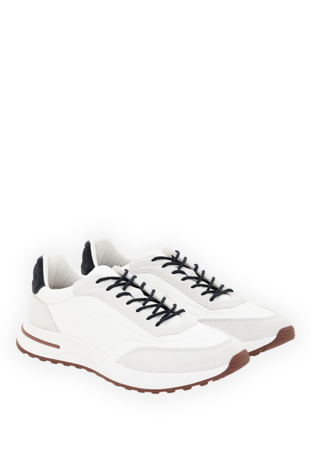 Loro Piana кроссовки week end walk из микрофибры мужские белые 186708 - фото 3
