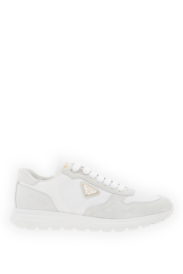 Prada кроссовки prax 2.0 из замши и нейлона белые женские 186727 - фото 1
