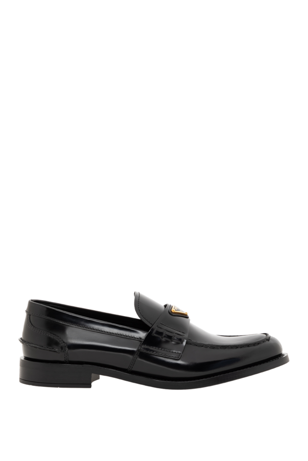 Prada лоферы из лаковой кожи черные женские 186729 - фото 1