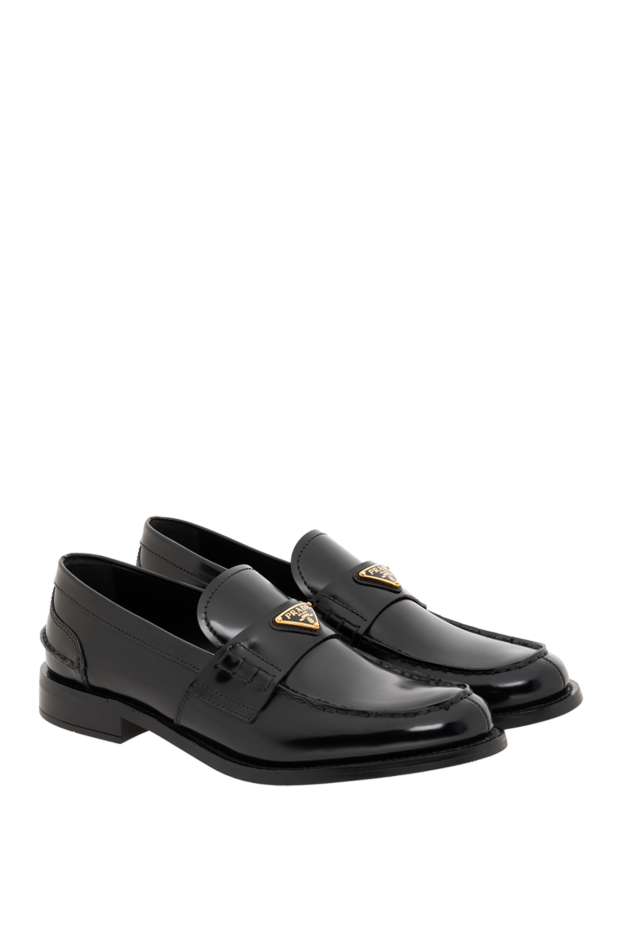 Prada лоферы из лаковой кожи черные женские 186729 - фото 2