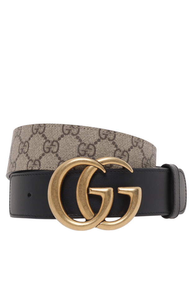 Gucci gg marmont әйелдерге арналған бежевый реверсивті белбеуі 186748 - фото 1