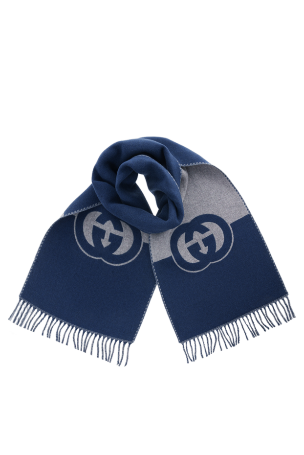 Gucci wool and cashmere scarf with interlocking gs 186754 - photo 1