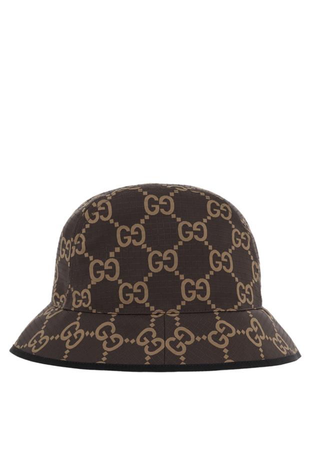 Gucci панама gg ripstop коричневая мужская 186757 - фото 3