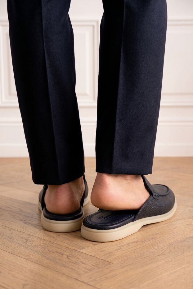 Cesare di Napoli men's black leather mules 186780 - photo 1