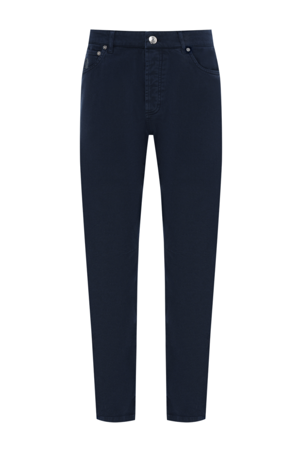 Brunello Cucinelli men's dark blue cotton jeans 186836 - photo 1
