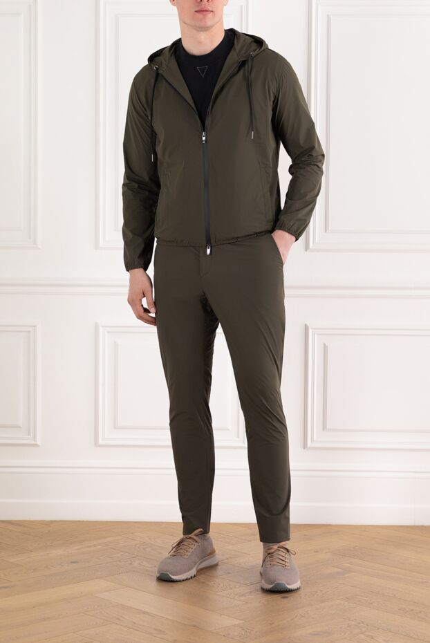 Tombolini green men's cotton cashmere hooded tracksuit 186914 - photo 2