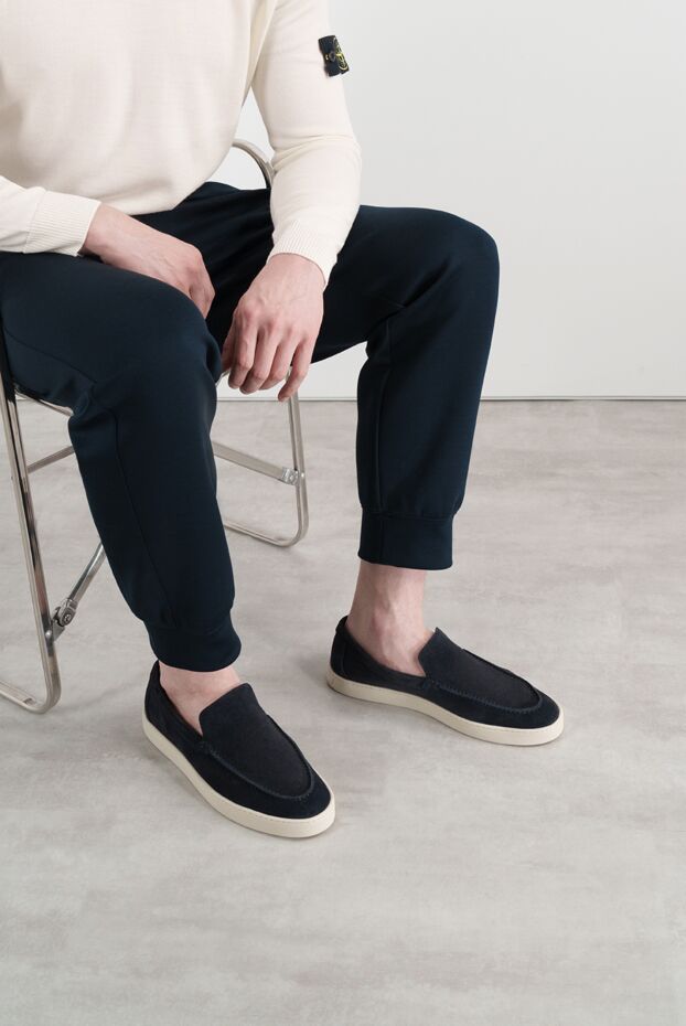 Barrett nubuck summer blue loafers for men 186923 - photo 2