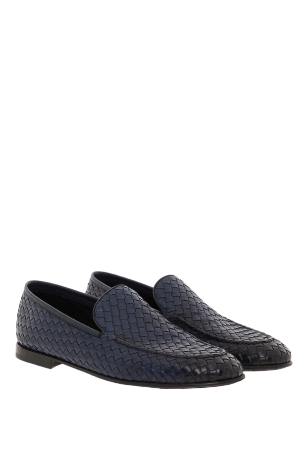 Barrett men's blue woven loafers made of genuine leather 186932 - photo 3