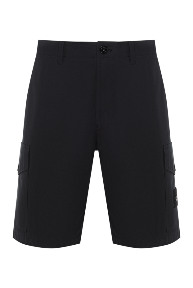 Stone Island қара ерлерге арналған кенеп жүк шорттары 186960 - фото 1