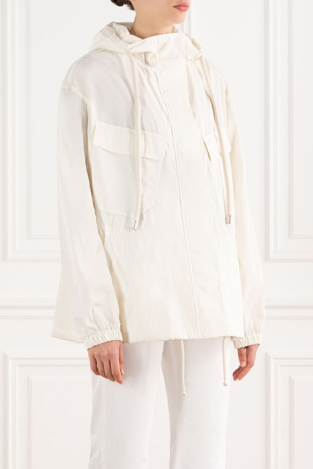Prada white technical pongue blouson for women 186983 - photo 3