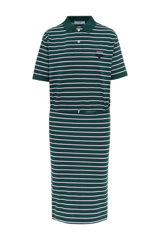Prada әйелдерге арналған мақта жасыл жолақты костюм 186989 - фото 1