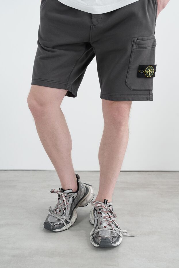 Balenciaga торлы және pu матадан жасалған сұр түсті 3xl кроссовкалар 186994 - фото 3