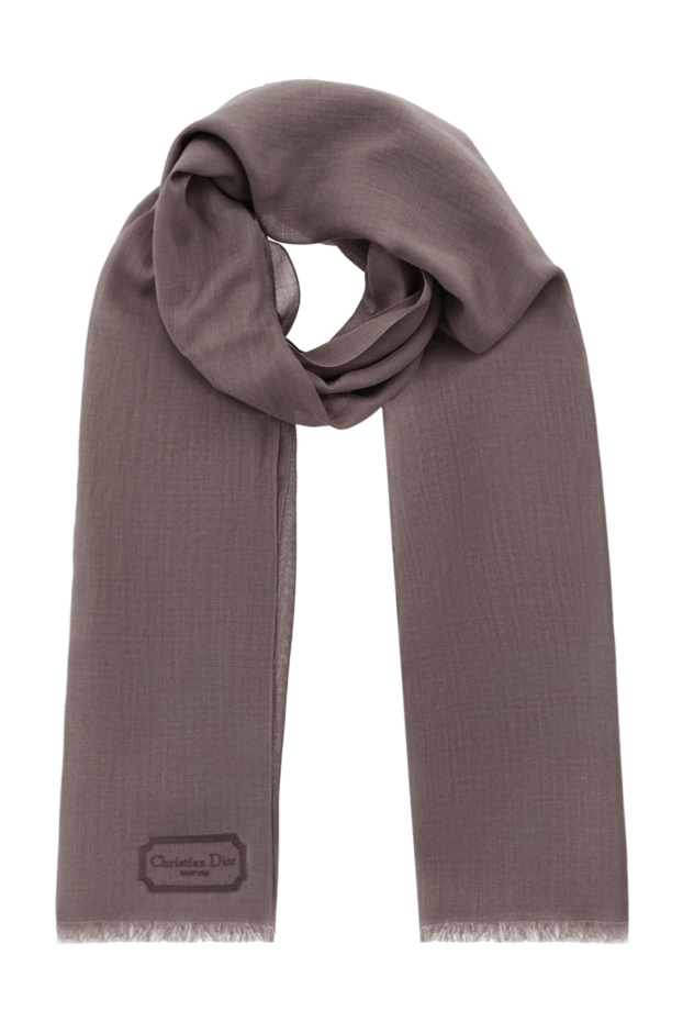 Dior scarf with fringe and logo patch, brown for men 187037 - photo 1