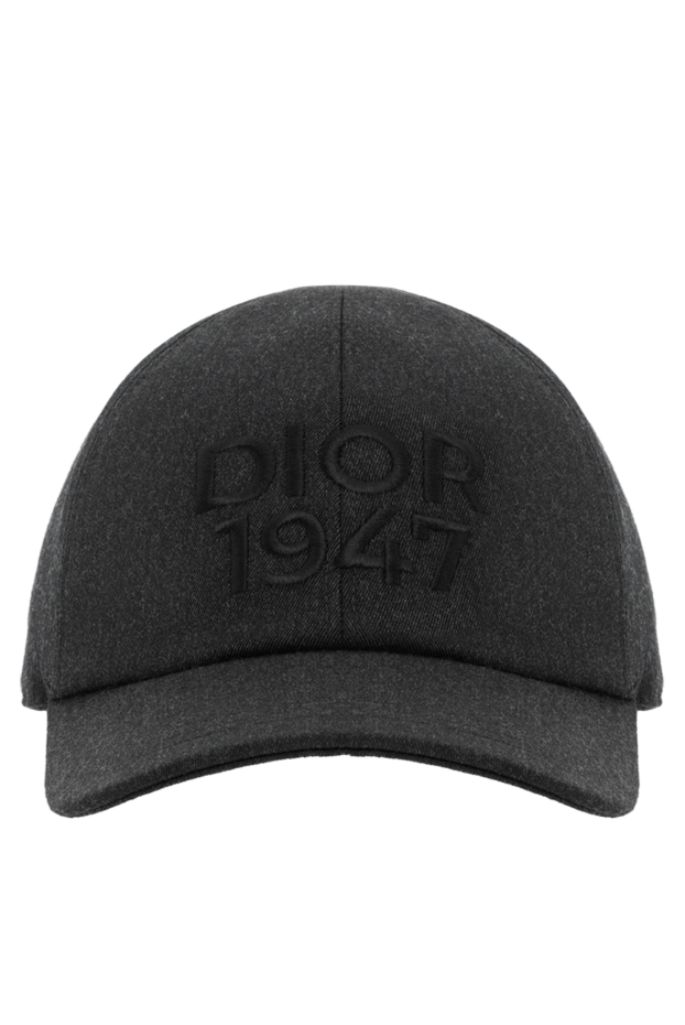 Dior wool twill baseball cap with black logo embroidery 187073 - photo 1