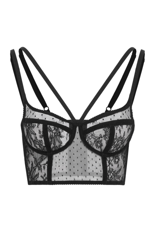 Dolce & Gabbana қара белдіктері бар шілтерлі кеудеше 187093 - фото 1