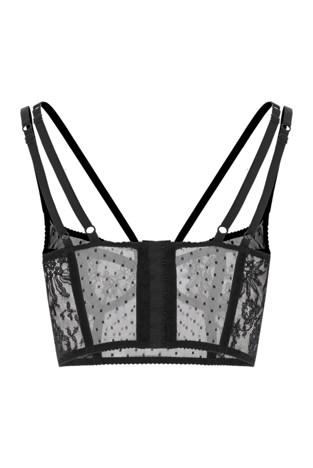 Dolce & Gabbana қара белдіктері бар шілтерлі кеудеше 187093 - фото 2
