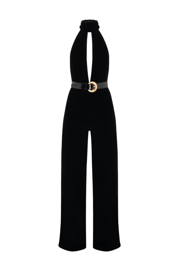 Tom Ford women's black elastic velvet jumpsuit with belt 187096 - photo 1