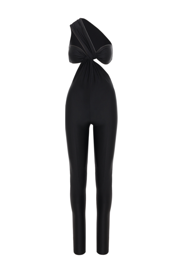 Saint Laurent women's black one-shoulder jumpsuit with cutout 187111 - photo 1