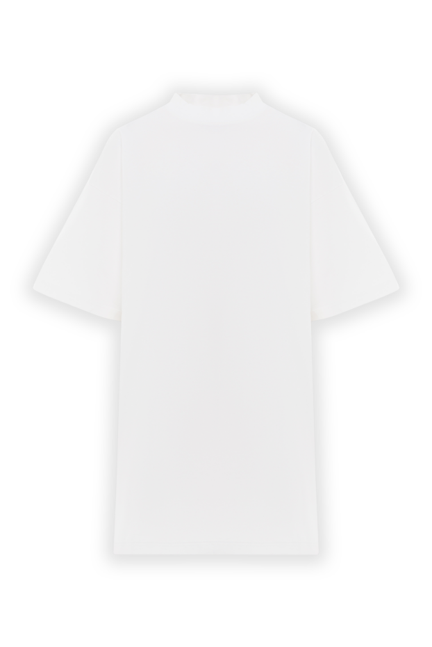 Balenciaga басылған логотипі бар ақ ұзын футболка 187145 - фото 1