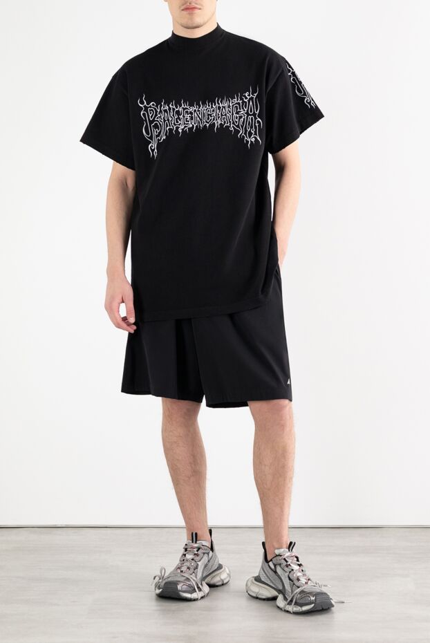 Balenciaga darkwave логотипі бар қара түсті жеңіл футболка 187147 - фото 2
