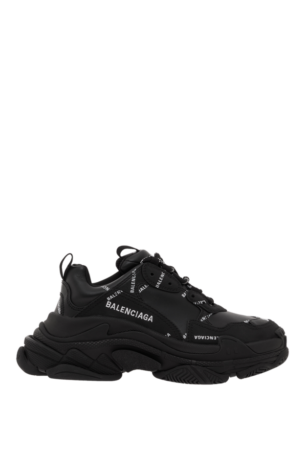 Balenciaga логотипі бар қара былғарыдан жасалған triple s кроссовкалары 187149 - фото 1
